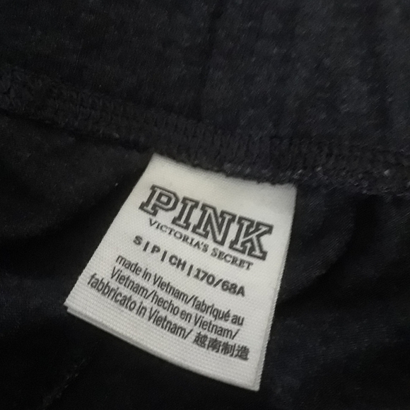 Size S Victoria Secret pink gray logo sparkly leggings - Picture 9 of 10